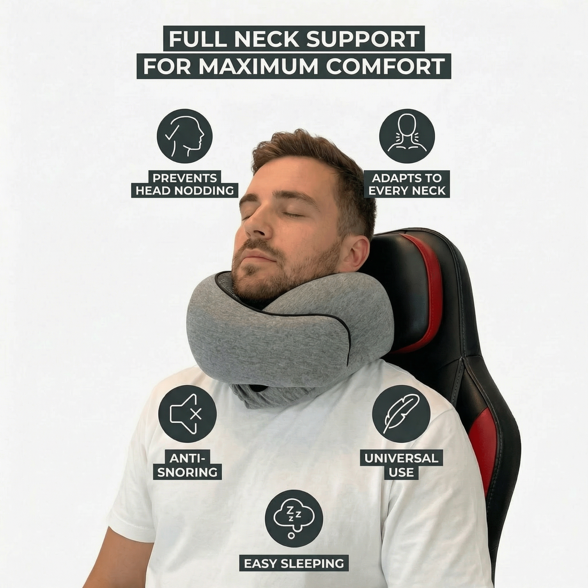 DriftRest™ Memory Foam Neck Pillow