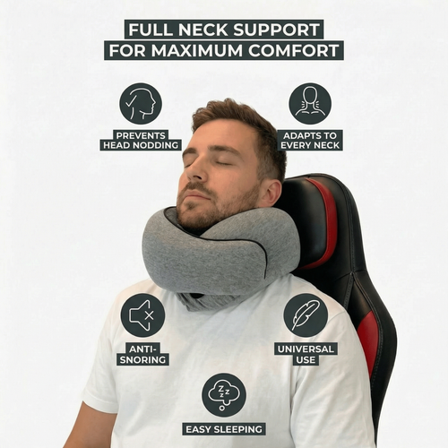 DriftRest™ Premium Memory Foam Travel Pillow